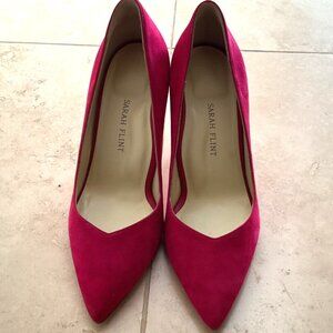 Sarah Flint Suede Perfect Pump 85 Pomegranate Pink